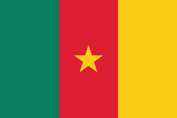 Cameroon flag vector illustration. Cameroon national flag. 
