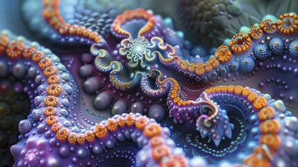 Fototapeta premium Explore the mystical allure of natural patterns, discovering divine connections within mesmerizing fractals.