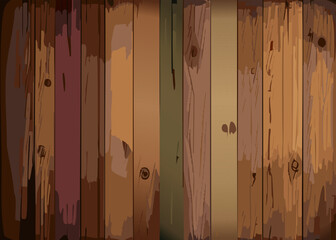 Wooden background. Vector illustration. Wood panel board texture.