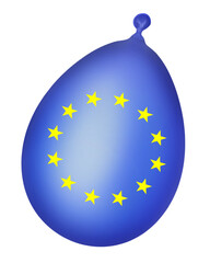 Luftballon und Europäische Union  Hintergrund transparent PNG cut out     Balloon   EU Flag
