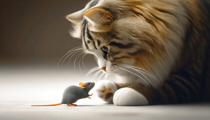 cat and mouse in love