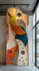 Oversized abstract shapes for climbing  AI generated illustration
