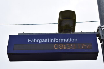 modern station clock in Germany