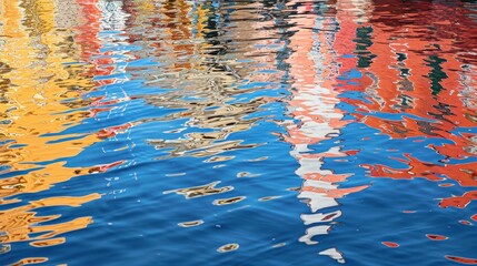 Reflections dancing on the waters surface   AI generated illustration