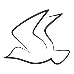 bird silhouette element transparent background