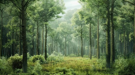Hybrid forest - obrazy, fototapety, plakaty
