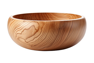 Wooden Bowl on transparent background.