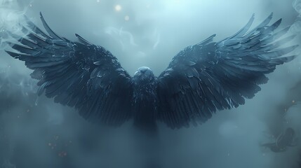 **Black Wings On Solid Background 4k HD ultra