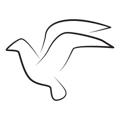 bird silhouette element transparent background