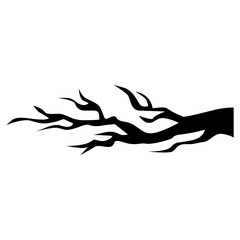 branches silhouette element transparent background