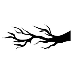 branches silhouette element transparent background