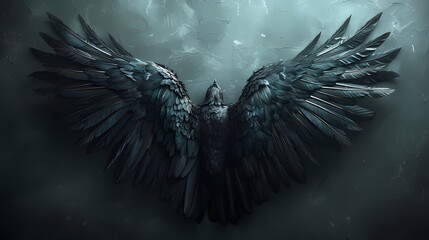 **Black Wings On Solid Background 4k HD ultra