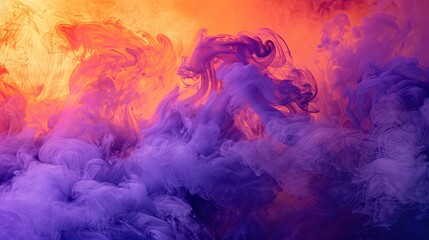 Bold stripes of orange and purple smoke - obrazy, fototapety, plakaty