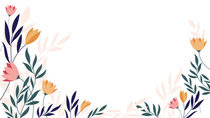 Fototapeta na wymiar Abstract flower background Vector design floral border frame