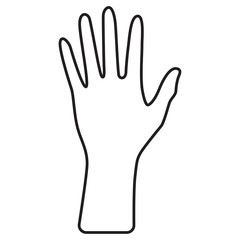 hand pose doodleicon transparent background