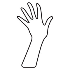 hand pose doodleicon transparent background