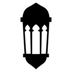 silhouette islamic lantern icon transparent background