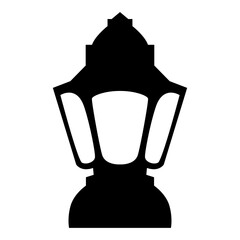 silhouette islamic lantern icon transparent background