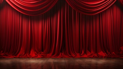 Red theater curtain stage
