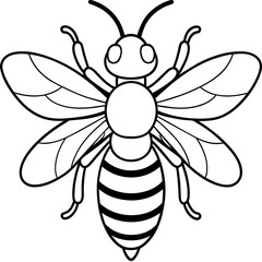 Obraz premium Asian giant hornet bee vector illustration. 