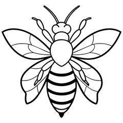           Asian giant hornet bee vector illustration.
