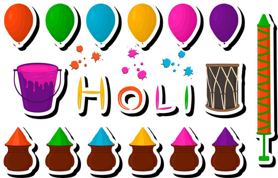 Beautiful illustration on theme of celebrating annual holiday Holi