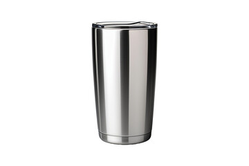 Stainless Steel Tumbler on transparent background.