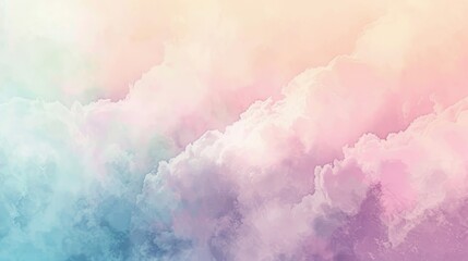 Soft pastel colors in a gradient wash  AI generated illustration - obrazy, fototapety, plakaty