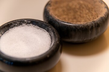 Salt and Pepper in a Bowl