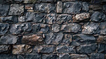 Rugged and rough stone wall texture background.