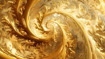Golden mineral swirls creating an opulent abstract background with seamless patterns.