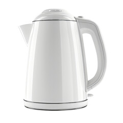 Modern Electric Kettle Isolated on a Light Background, Showcasing Kitchen Appliance Design.