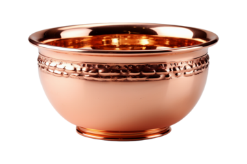 Copper Bowl on transparent background.
