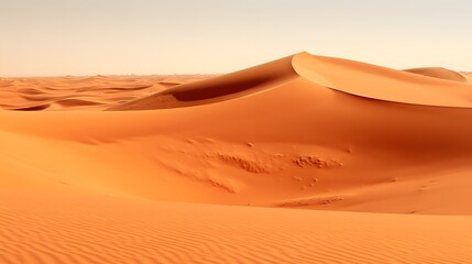 AI generated illustration of vast desert dunes