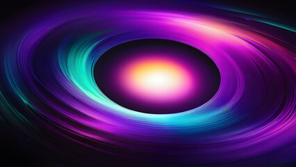 Naklejka premium Enigmatic Purple Black Hole Background, Mystical Purple Hue in Black Hole Imagery, Deep Purple Essence of a Black Hole, Purple Elegance in the Abyss of a Black Hole(Generative AI)