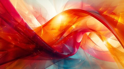 AI-generated illustration of a Colorful glass swirl with vibrant streaks
