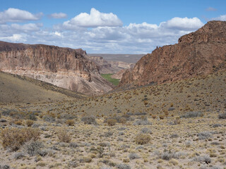 Cueva de los Manos or Cave of the Hands in Patagonia. It is a cave and complex of rock art sites in the province of Santa Cruz, Argentina. The cave is named for the hundreds of paintings of hands. 