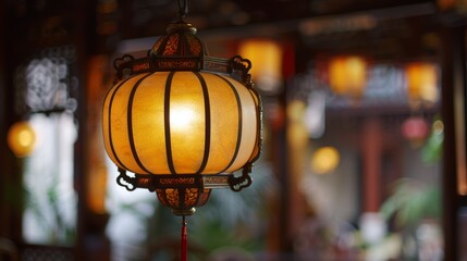 Night Garden Lantern with Antique Decorations