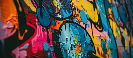 colorful background with graffiti