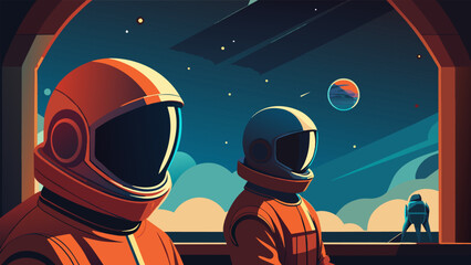 With only the sound of their breathing and the view of their own reflection in their visor the astronauts are awestruck by the infinite expanse