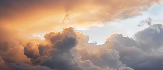 Dramatic Sky Panorama with Vivid Clouds and Sunlight - A Visual Feast in Wide Angle Photography
