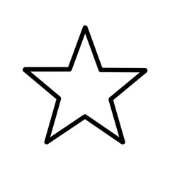 Star icon in black and outline style