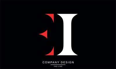 EI, IE Abstract Letters Logo Monogram Design Font