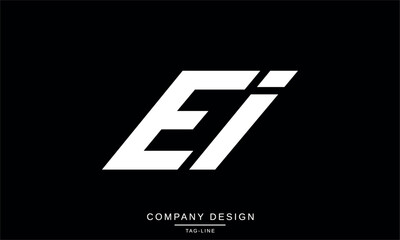EI, IE Abstract Letters Logo Monogram Design Font