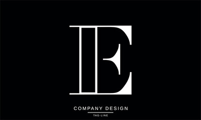 IE, EI Abstract Letters Logo Monogram design Icon Font