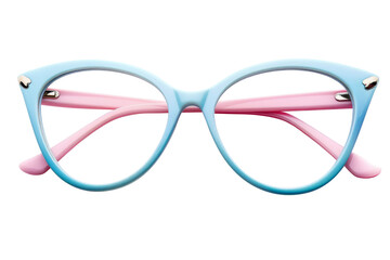 Fototapeta premium Round eyeglasses with modern and minimal style isolated on background, optical accessories for male and female in daily life.