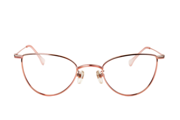 Round eyeglasses with modern and minimal style isolated on background, optical accessories for male and female in daily life.