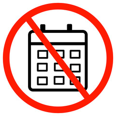 No calendar icon 