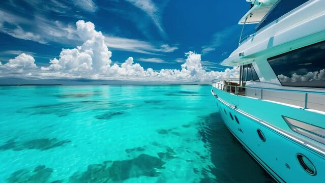 Aquamarine waters and white sandy beaches create the backdrop for a VIP experience on a luxurious yacht in the . The charter includes a dedicated crew who cater to