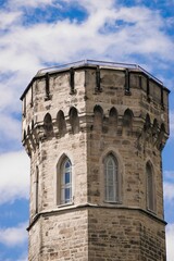 Fototapeta na wymiar Tower of the castle ruin of Hohensyburg in Dortmund